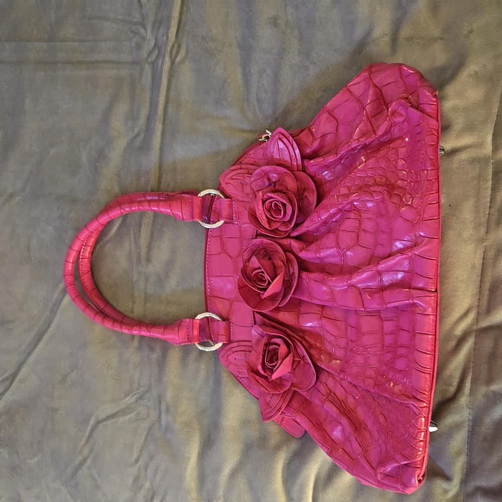 Big Buddha imitation croc handbag